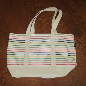 NWT J. Crew Stiped Canvas Medium Tote